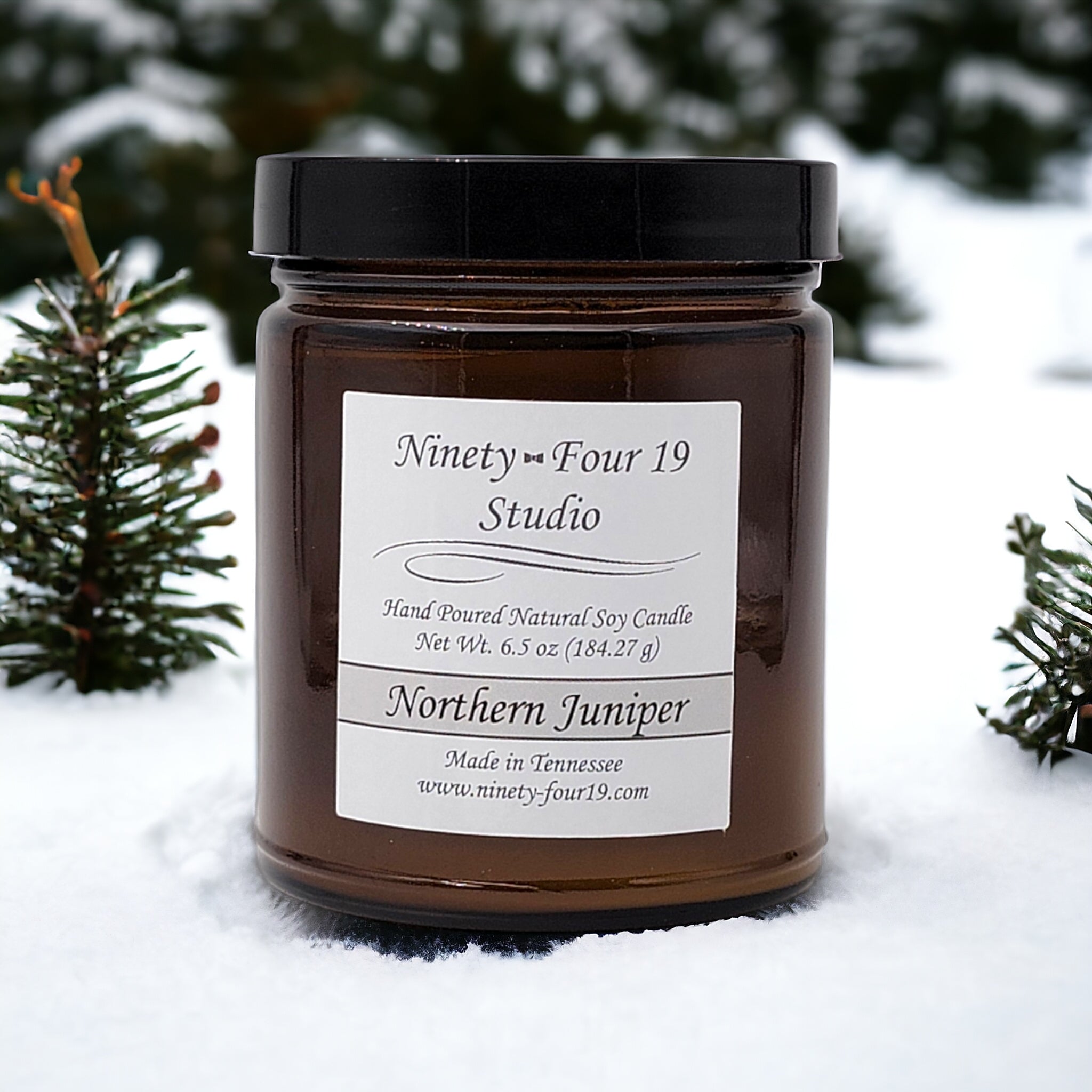 Scented Natural Soy Wax Candle Frosted Juniper Fragrance