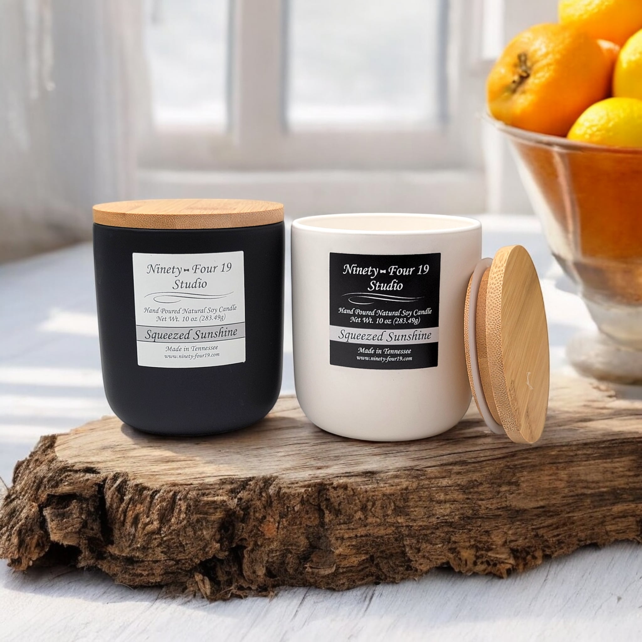 Scented Natural Soy Wax Candle - Squeezed Sunshine Fragrance