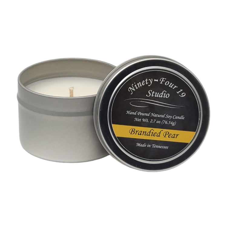 Natural soy wax candle - 2.7 oz tin container