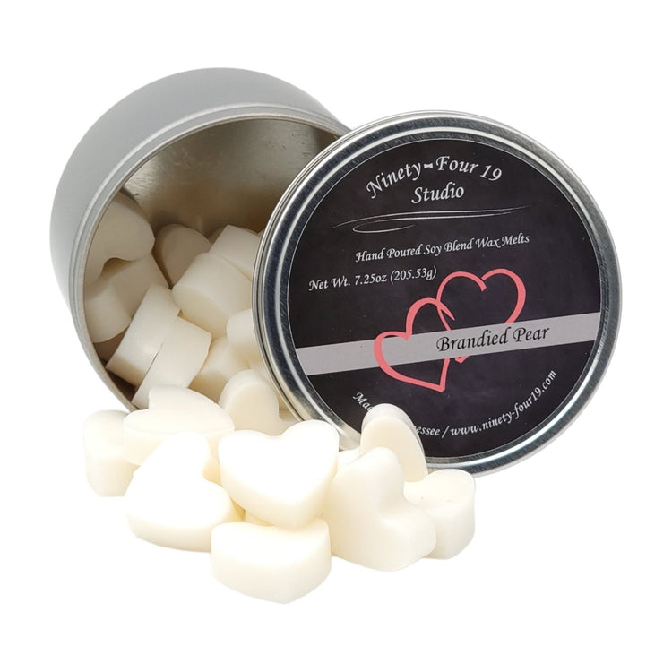 Heart shaped soy wax melts - Brandied Pear fragrance