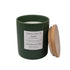 scented natural soy wax candle in a evergreen ceramic container