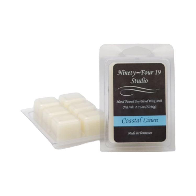 Natural soy blend wax melt - Coastal Linen fragrance