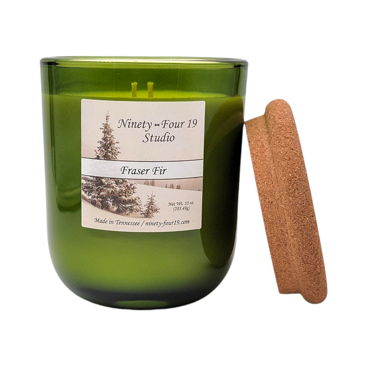 scented natural soy wax candle - sonoma green glass container