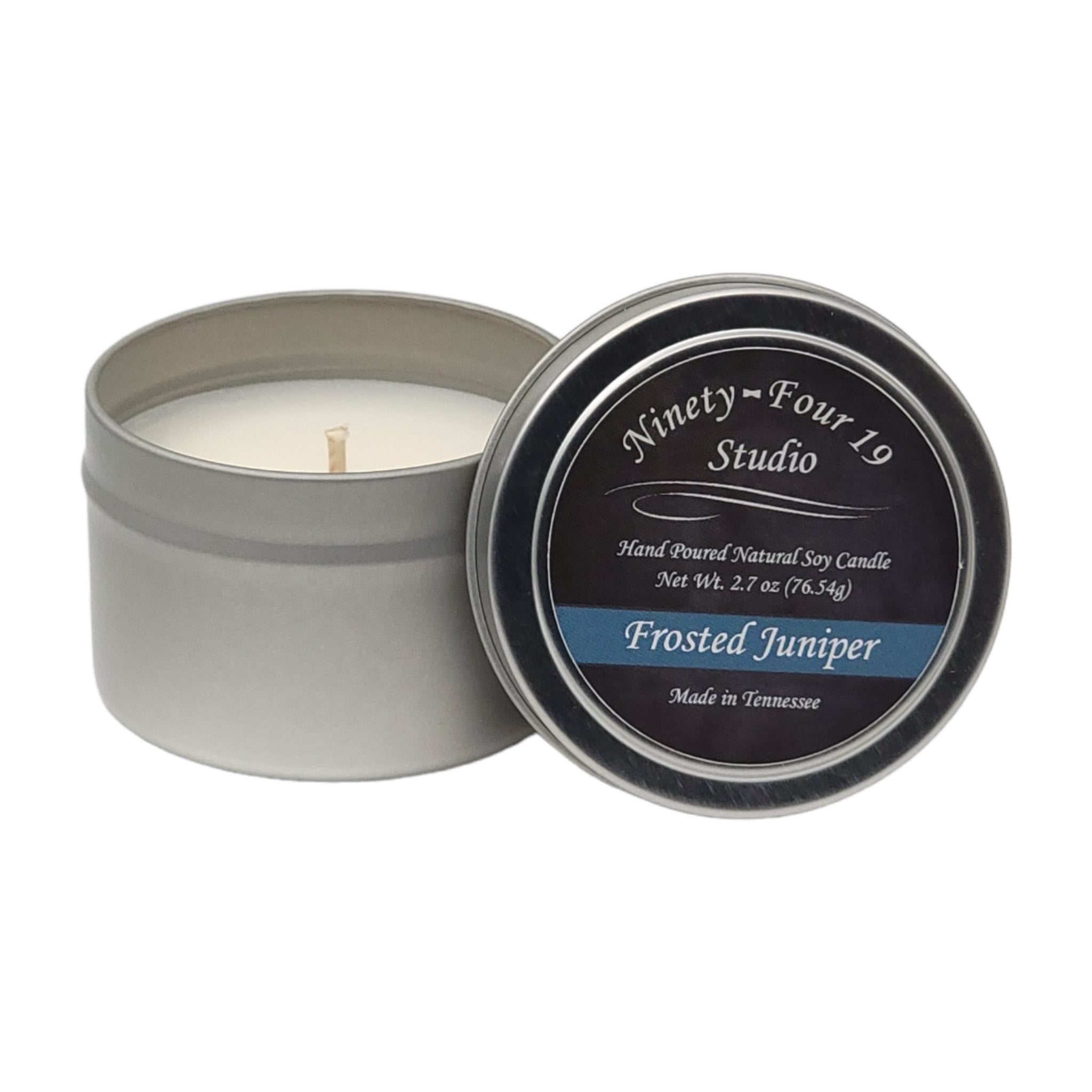 Scented Natural Soy Wax Candle Frosted Juniper Fragrance