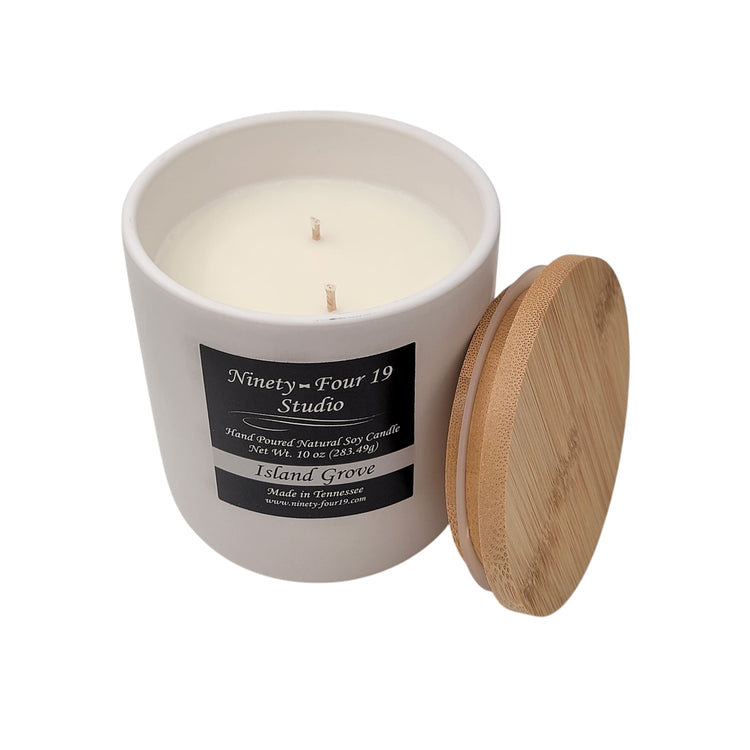 natural soy wax candle - 10 oz nordic ceramic container