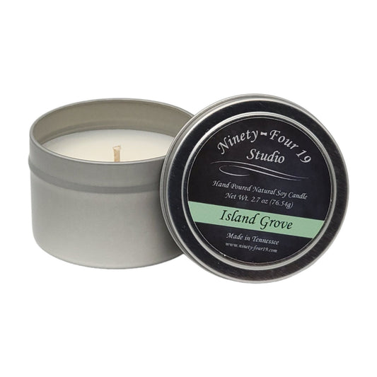 Natural soy wax candle - 2.7 oz tin container