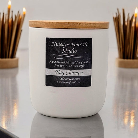 scented natural soy wax candle - 10 oz nordic ceramic container