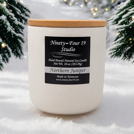 scented natural soy wax candle - 10 oz white ceramic container