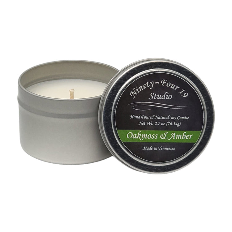 Natural soy wax candle - 2.7 oz tin container