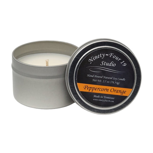 Natural soy wax candle - 2.7 oz tin container