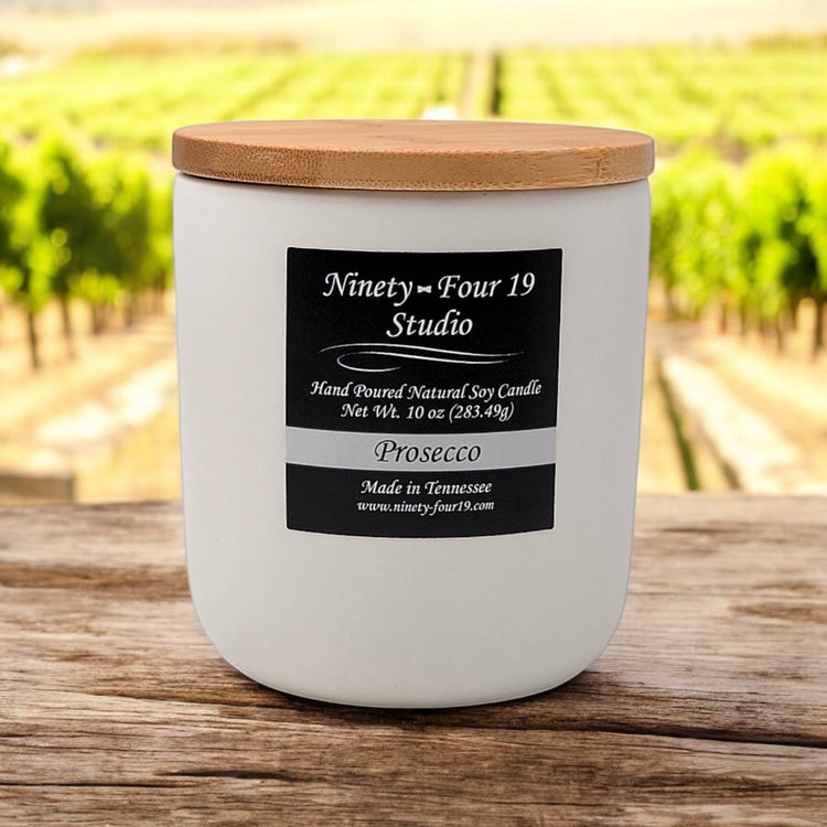 scented natural soy wax candle - 10 oz white ceramic container