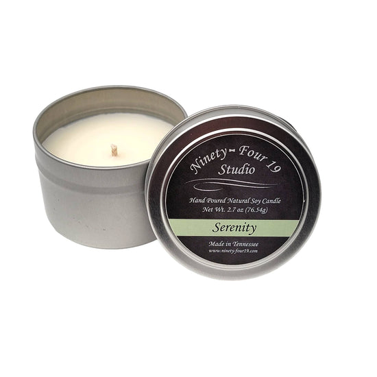 scented natural soy wax candle - 2.7 oz tin container