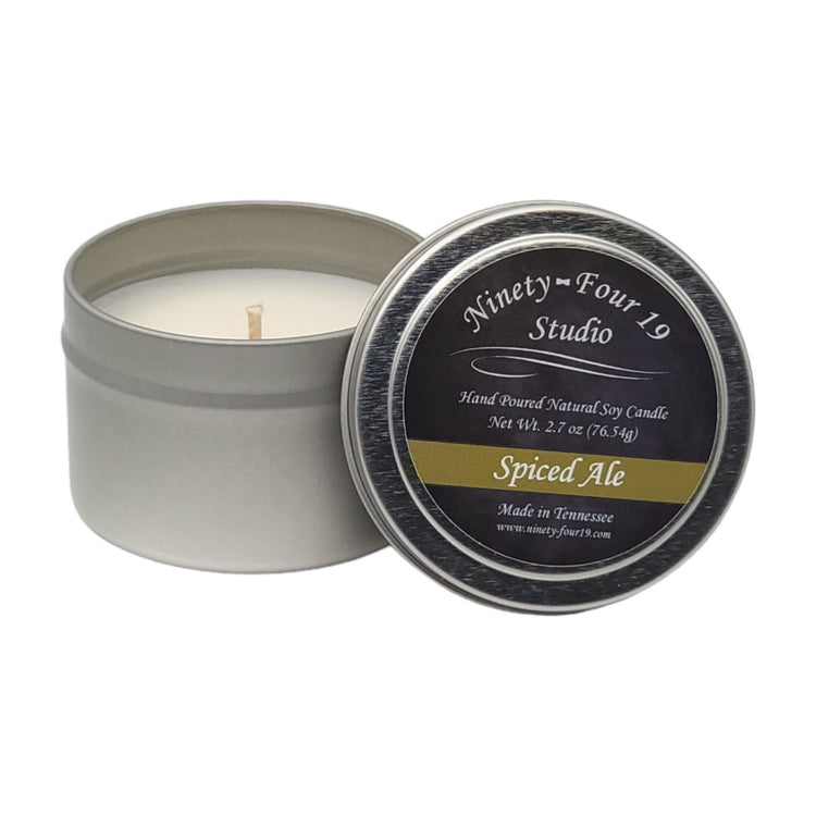 Natural soy wax candle - 2.7 oz tin container