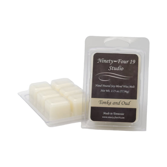 Natural soy blend wax melt - Tonka and Oud fragrance