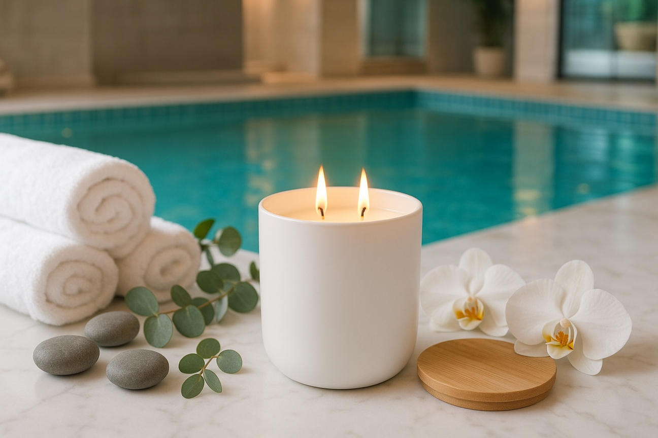 Luxurious spa setting with pool