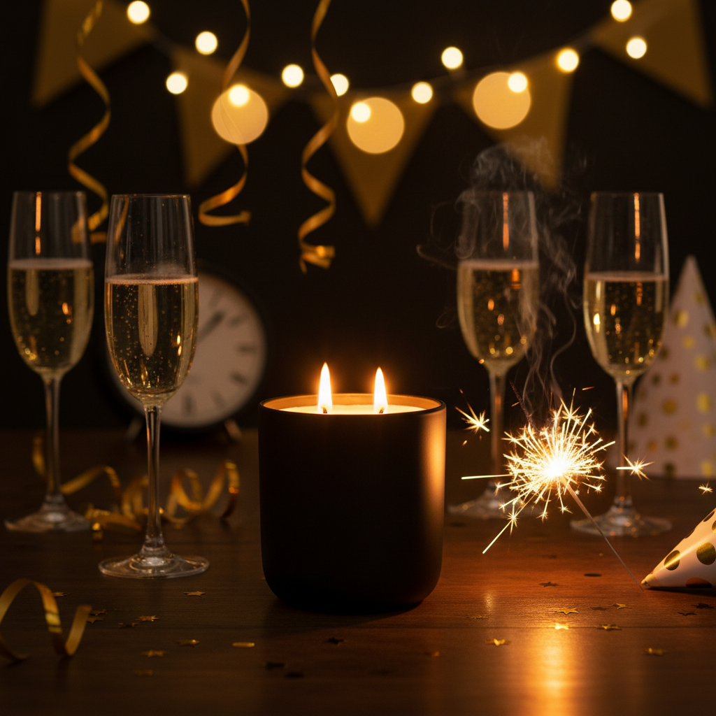 New Year's Eve Candle Scene